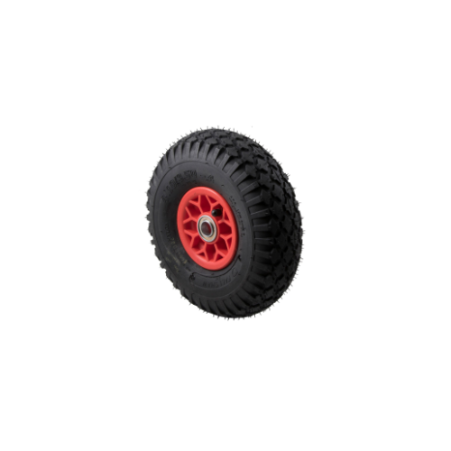 140kg Rated Pneumatic Wheel Tyre - Plastic Centre - 265mm x 70mm - Deep Groove Ball Bearing