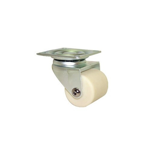 90kg Rated Industrial Castor - Nylon Wheel - 40 x 44mm - Plate Swivel