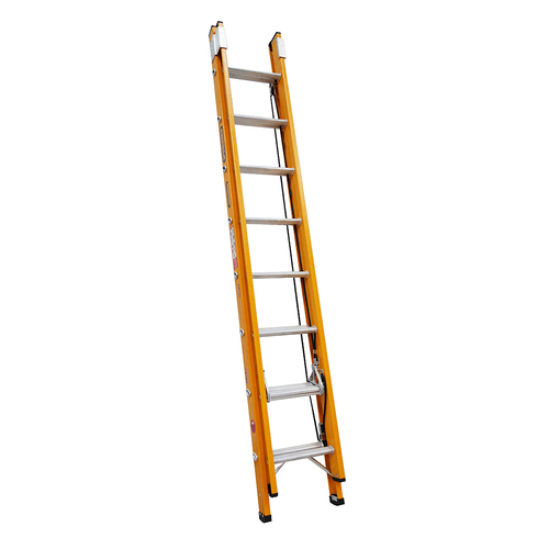 Extension Ladder 130kg Rated Industrial Fibreglass 2.4m - 6.5m (8ft - 21ft)