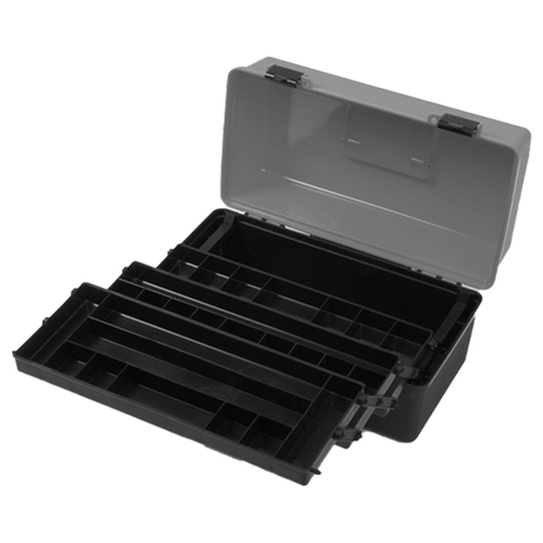Fischer Small Plastic Utility Tool Box - 465 x 300 x 180mm - 1 Tray - Green