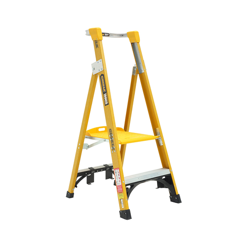 Platform Ladder 180kg Rated Heavy Duty Industrial Fibreglass 0.6m - 2.4m(2ft - 8ft)