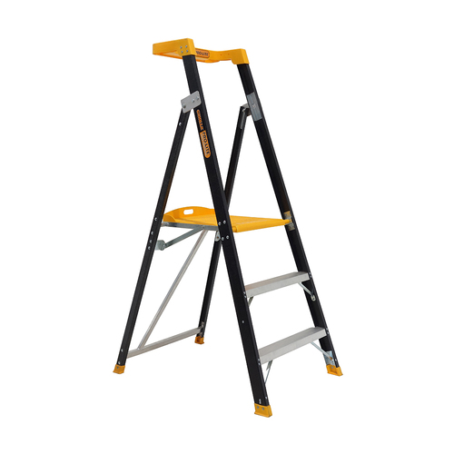 Platform Ladder 150kg Rated Pro-Lite Industrial Fibreglass 3 - 6 Step (0.85m - 1.74m)