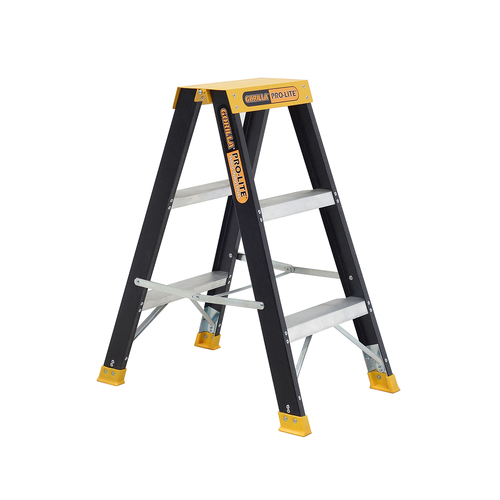 Double sided 150kg  Rated Pro-Lite Fibreglass  Industrial A-frame ladder 3 - 8 Step (0.85m - 2.35m) 