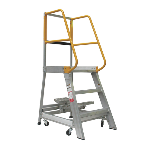 Order Picking Ladder 200kg Rated 0.9m - 2.1m(3ft - 7ft) Industrial Aluminium