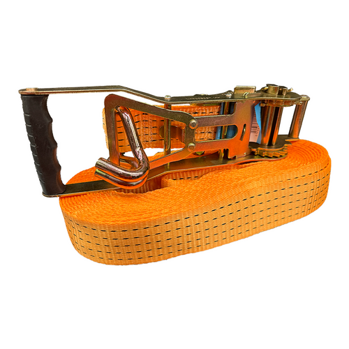 Ergonomically Reversible Ratchet Tie Downs With J Hook - 50mm x 12m