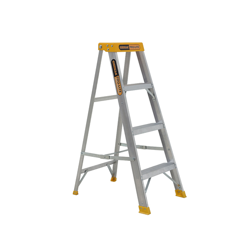 Single Sided 150kg Rated A-Frame Industrial Pro-Lite Aluminuim Ladder 4 - 8 Step  (1.15m - 2.35m)  