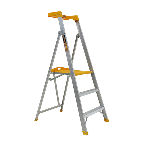 Platform Ladder 150kg Rated 3 - 6 Step (0.85m - 1.74m) Pro-Lite Industrial Aluminium 