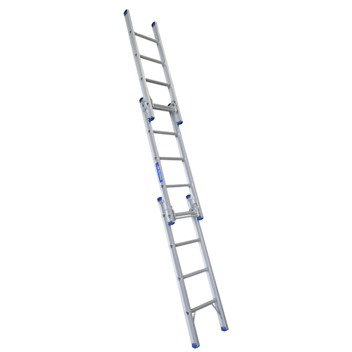 Indalex 12 -15 Steps 150kg Rated Durable Heavy Duty Industrial Aluminium Triple Extension Ladder