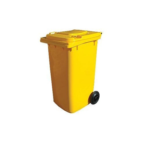 120L HDPE Wheelie Waste Bin - Yellow