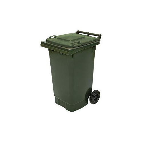 140L HDPE Wheelie Waste Bin - Green - Australian Made