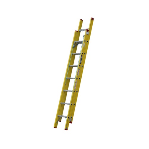 Indalex 14 - 26 Steps 135kg Rated Industrial Fibreglass Extension Ladder