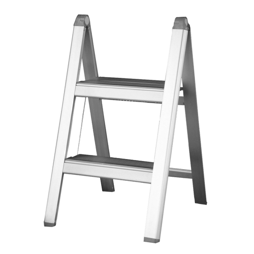 Indalex 2 - 3 Steps 100kg Rated Light Duty Slimline Aluminium Ladder 