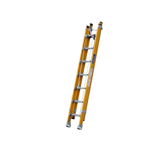 Indalex 13 - 29 Steps 150kg Rated Durable Heavy Duty Industrial Fibreglass Extension Ladder